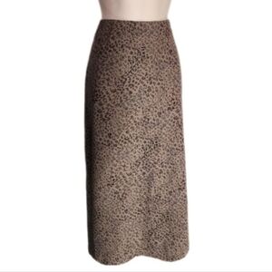 Leopard Print Skirt Midi by a new day Brown Size S